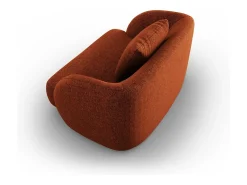 Cosmopolitan Design - Poltrona "Tulum" em tecido chenille - 103x90x70cm^ Poltrona