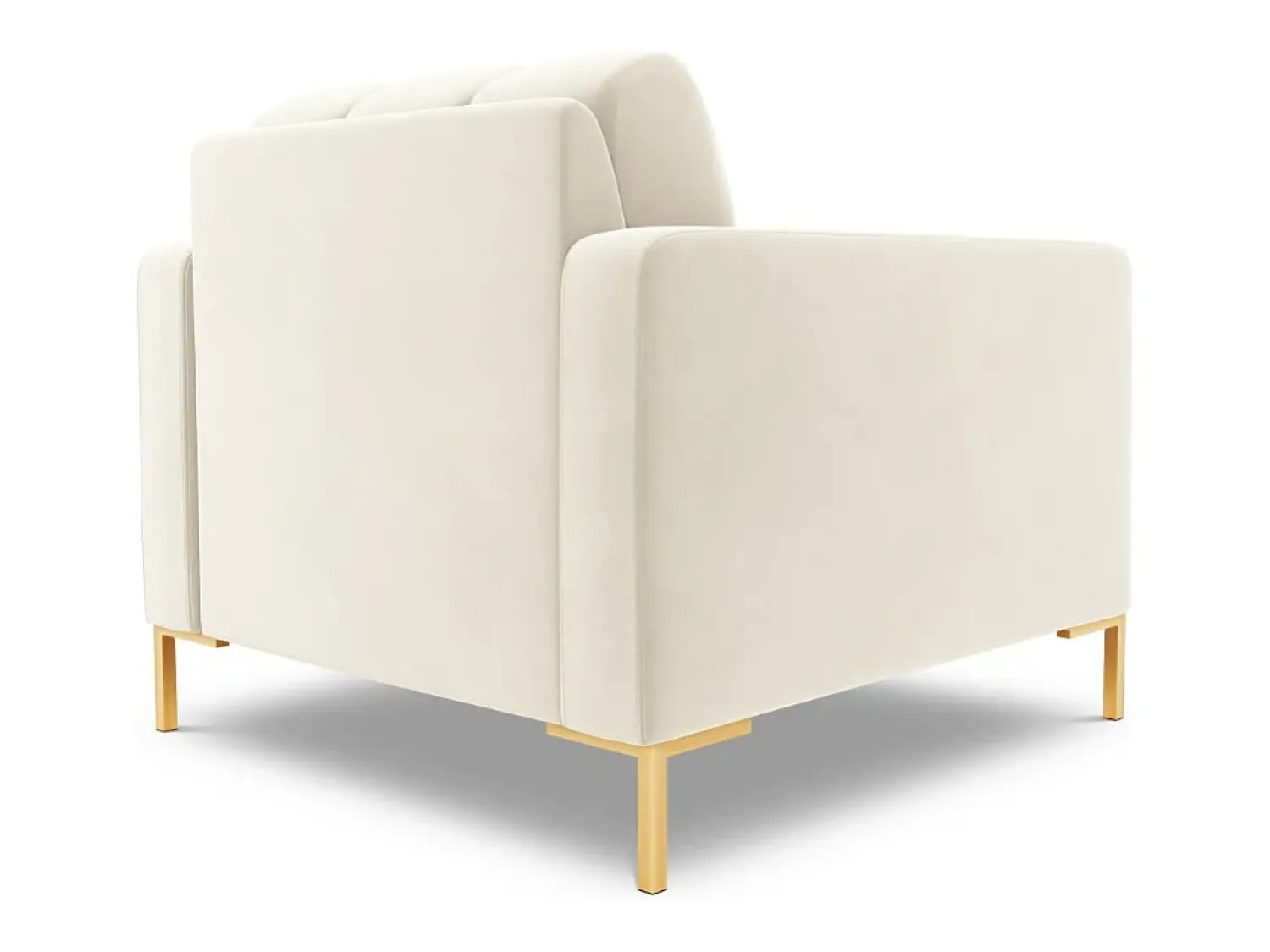 Poltrona*Cosmopolitan Design - Poltrona "Bali" em veludo claro - 87x92x75cm Bege