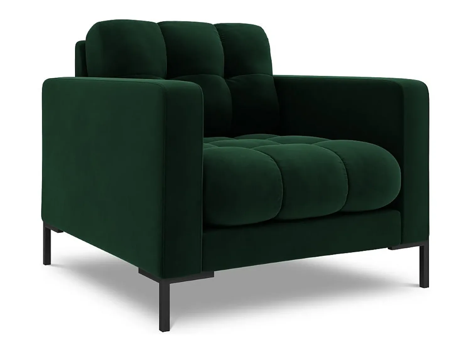 Cosmopolitan Design - Poltrona "Bali" em veludo verde garrafa - 87x92x75cm Verde pinho