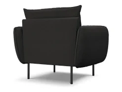 Best Cosmopolitan Design - Poltrona "Vienna" em tecido bouclé - 97x94x95cm Preto