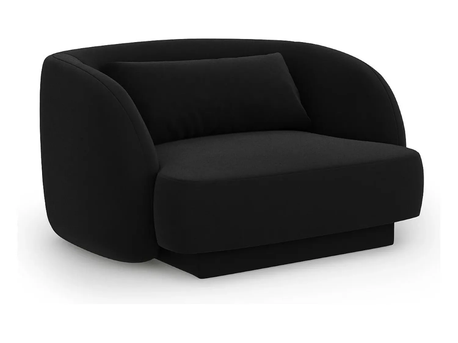 Poltrona|Cosmopolitan Design - Poltrona "Tulum" em veludo - 103x90x70cm Preto