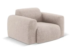 Poltrona|Cosmopolitan Design - Poltrona "Nolio" 2 lugares em tecido chenille - 105x95x72cm Bege
