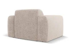 Poltrona|Cosmopolitan Design - Poltrona "Nolio" 2 lugares em tecido chenille - 105x95x72cm Bege