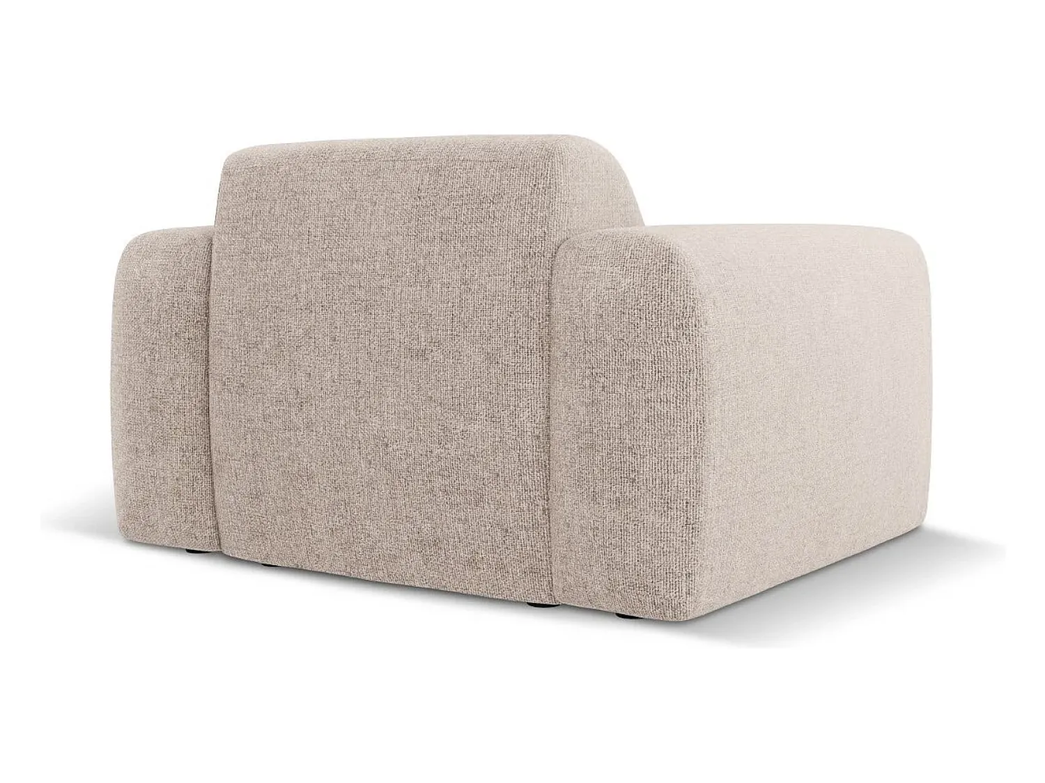 Poltrona|Cosmopolitan Design - Poltrona "Nolio" 2 lugares em tecido chenille - 105x95x72cm Bege