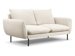 Sofá*Cosmopolitan Design - Sofá "Vienna" 2 lugares em tecido bouclé - 160x92x95cm Bege