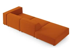 Sofá|Cosmopolitan Design - Sofá esquerdo "Arendal" 4 lugares em veludo - 262x102x70cm Terracota