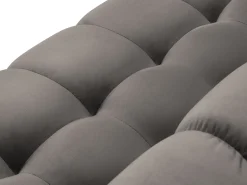 Sofá|Cosmopolitan Design - Sofá de canto simétrico "Bali" 6 lugares em veludo cinza claro - 256x256x75cm Cinzento claro