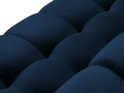 Clearance Cosmopolitan Design - Sofá "Bali" 3 lugares em veludo azul real - 177x92x75cm Azul escuro