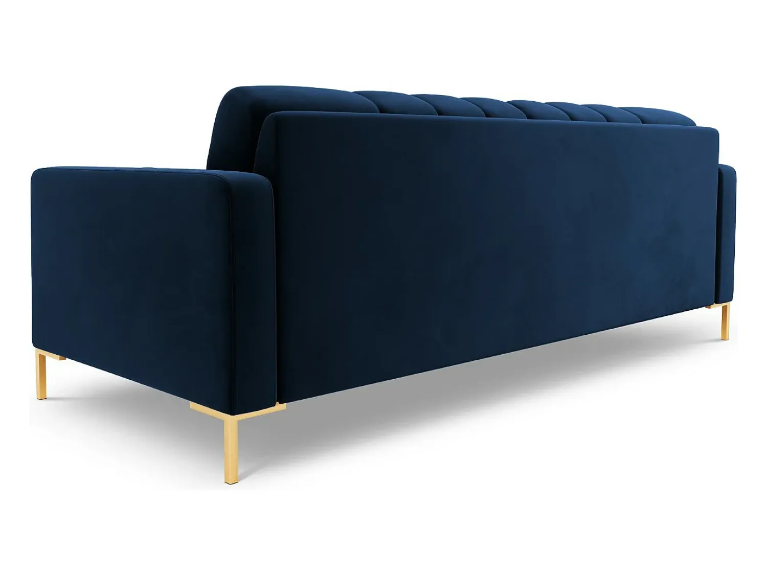 Clearance Cosmopolitan Design - Sofá "Bali" 3 lugares em veludo azul real - 177x92x75cm Azul escuro