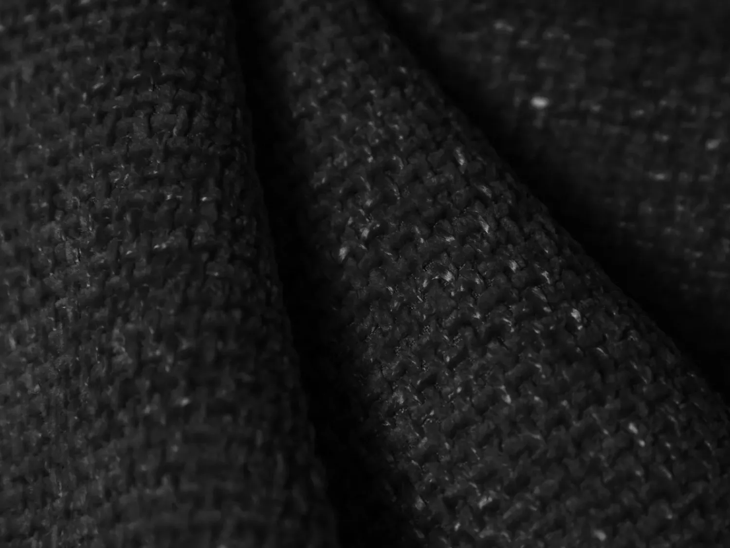 Sofá|Cosmopolitan Design - Sofá de canto esquerdo "Nolio" 4 lugares em tecido chenille - 235x170x72cm Preto