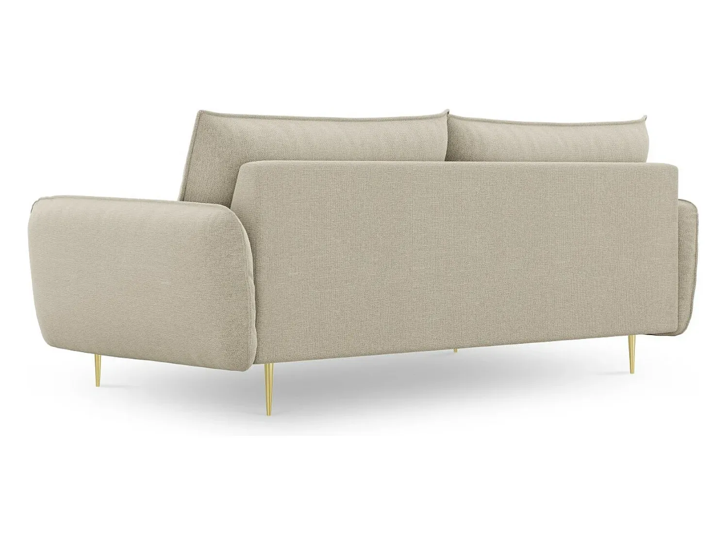 Sofá*Cosmopolitan Design - Sofá "Vienna" 4 lugares em tecido estrutural - 230x92x95cm Bege