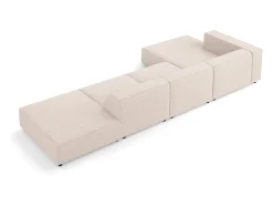 Cosmopolitan Design - Sofá de canto esquerdo "Arendal" 5 lugares em tecido chenille - 341x166x70cm^ Sofá