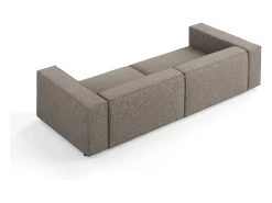 Sale Cosmopolitan Design - Sofá "Arendal" 4 lugares em tecido chenille cinza - 244x102x70cm Cinzento