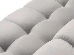 Cosmopolitan Design - Sofá "Bali" 2 lugares em veludo prata - 152x92x75cm^ Sofá