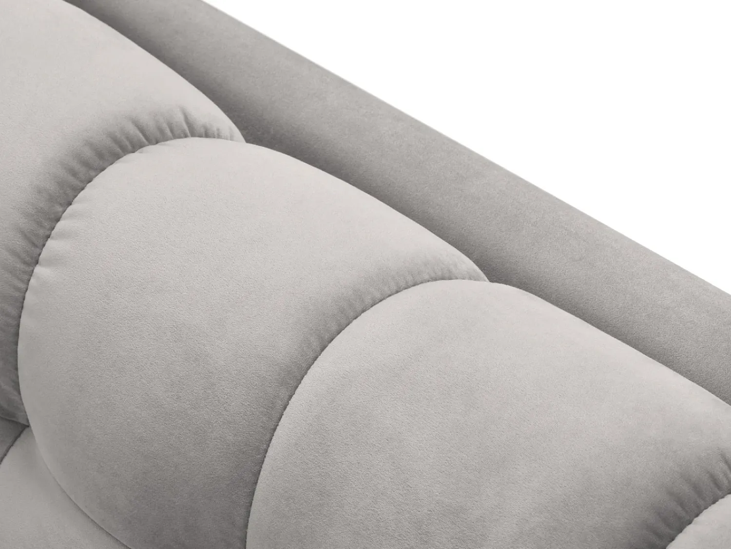 Cosmopolitan Design - Sofá "Bali" 2 lugares em veludo prata - 152x92x75cm^ Sofá