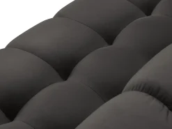 Clearance Cosmopolitan Design - Sofá de canto simétrico "Bali" 6 lugares em veludo cinza escuro - 256x256x75cm Cinza antracite