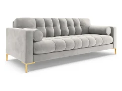 Hot Cosmopolitan Design - Sofá "Bali" 3 lugares em veludo prata - 177x92x75cm Prateado