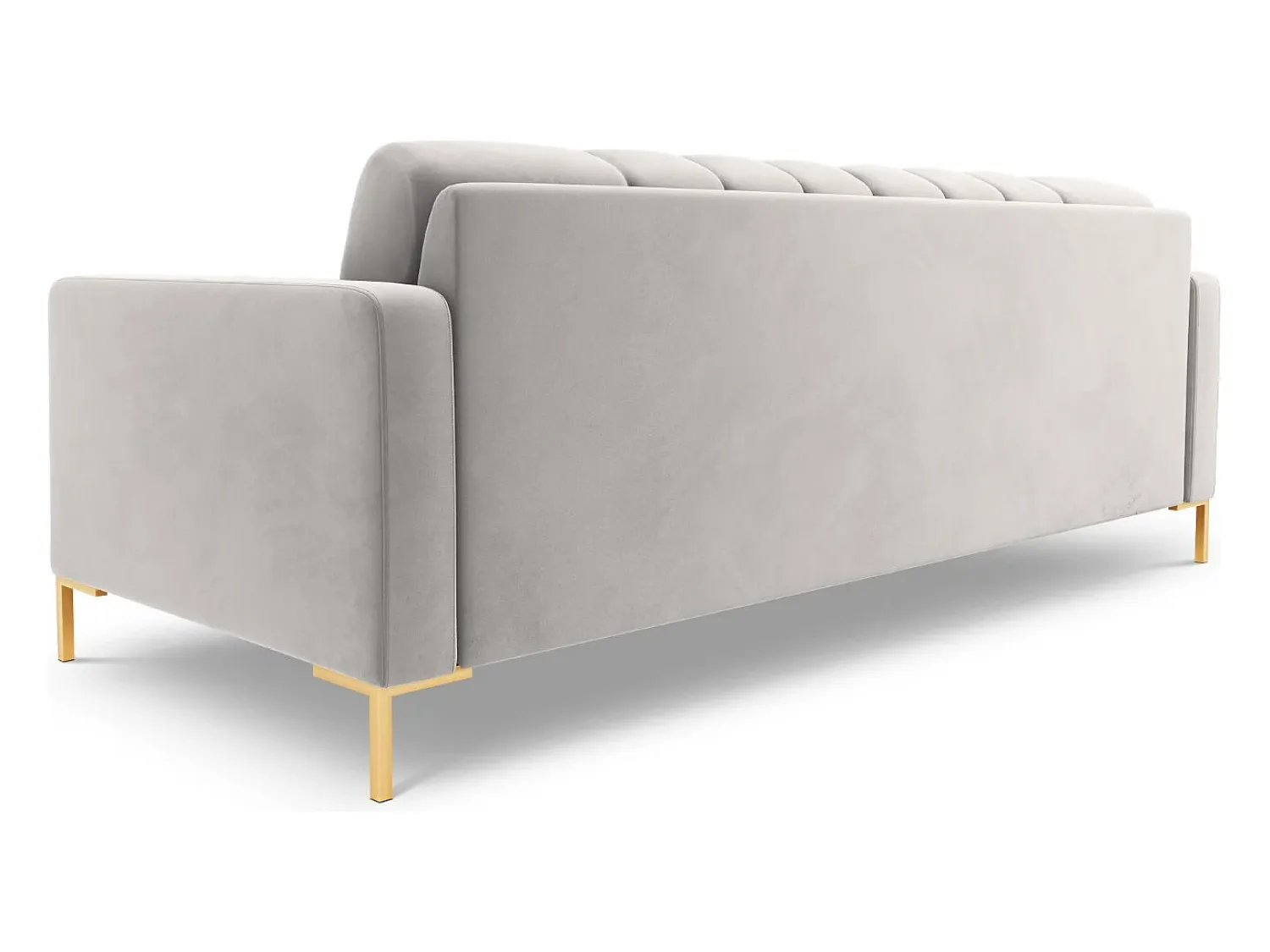Hot Cosmopolitan Design - Sofá "Bali" 3 lugares em veludo prata - 177x92x75cm Prateado