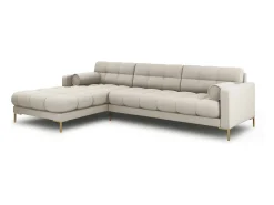 Sofá|Cosmopolitan Design - Sofá de canto esquerdo "Bali" 5 lugares em tecido estrutural - 293x185x75cm Bege