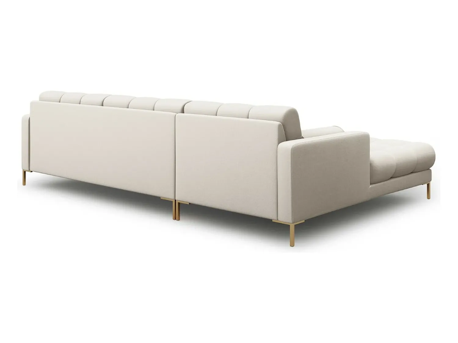 Sofá|Cosmopolitan Design - Sofá de canto esquerdo "Bali" 5 lugares em tecido estrutural - 293x185x75cm Bege