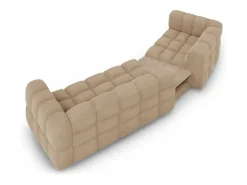 Sofá*Cosmopolitan Design - Sofá modular virado para a esquerda "Sky" 3 lugares em veludo areia - 353x148x75cm Camel