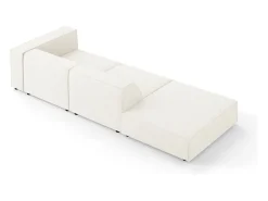 Cosmopolitan Design - Sofá esquerdo "Arendal" 4 lugares em tecido chenille com efeito canelado - 262x102x70cm^ Sofá