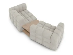 Sofá|Cosmopolitan Design - Sofá modular "Sky" 2 lugares em veludo claro - 280x148x75cm Bege