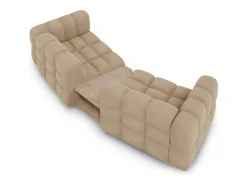 Cosmopolitan Design - Sofá modular "Sky" 2 lugares em veludo areia - 280x148x75cm^ Sofá