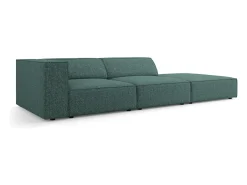Sofá|Cosmopolitan Design - Sofá direito "Arendal" 4 lugares em tecido chenille petróleo - 262x102x70cm Verde esmeralda