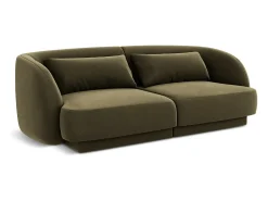 Best Cosmopolitan Design - Sofá "Tulum" 2 lugares em veludo - 180x90x70cm Verde