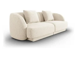 Sofá|Cosmopolitan Design - Sofá "Tulum" 2 lugares em tecido chenille claro - 180x90x70cm Bege