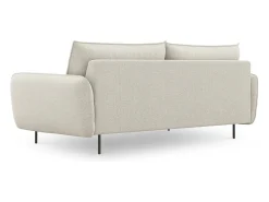 Sale Cosmopolitan Design - Sofá "Vienna" 4 lugares em tecido estrutural claro - 230x92x95cm Bege