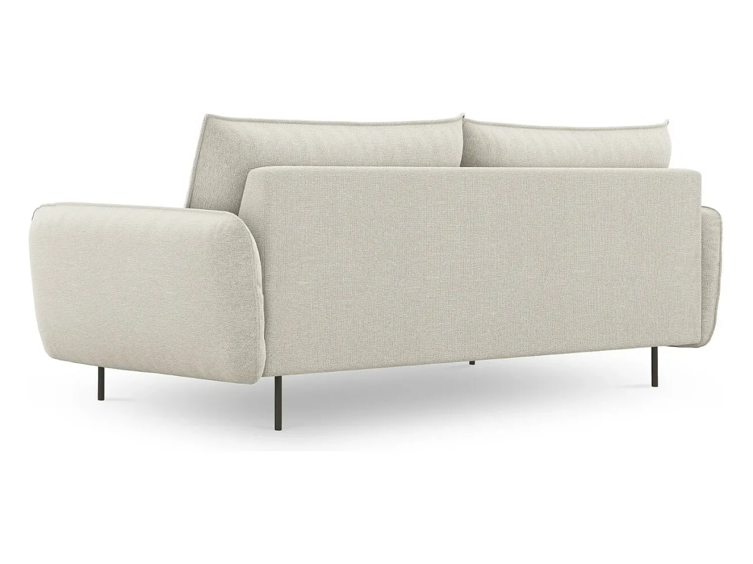 Sale Cosmopolitan Design - Sofá "Vienna" 4 lugares em tecido estrutural claro - 230x92x95cm Bege