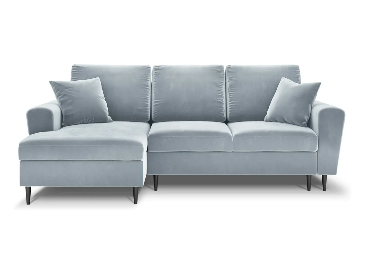 Cosmopolitan Design - Sofá convertível de canto esquerdo com caixa de arrumação "Kyoto" 4 lugares em veludo - 241x145x88cm^ Sofá