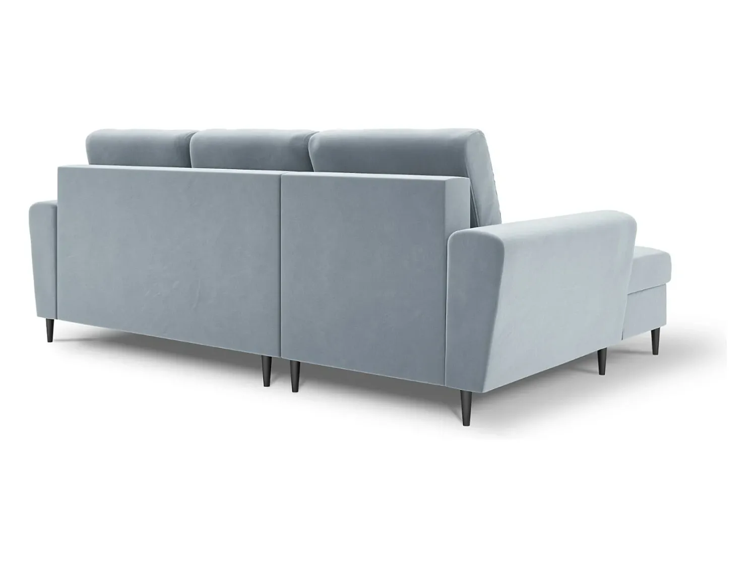 Cosmopolitan Design - Sofá convertível de canto esquerdo com caixa de arrumação "Kyoto" 4 lugares em veludo - 241x145x88cm^ Sofá