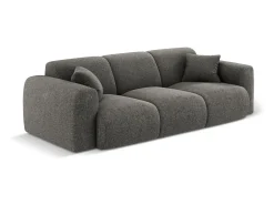 Sofá*Cosmopolitan Design - Sofá "Nolio" 3 lugares em tecido chenille cinza - 235x95x72cm Cinzento