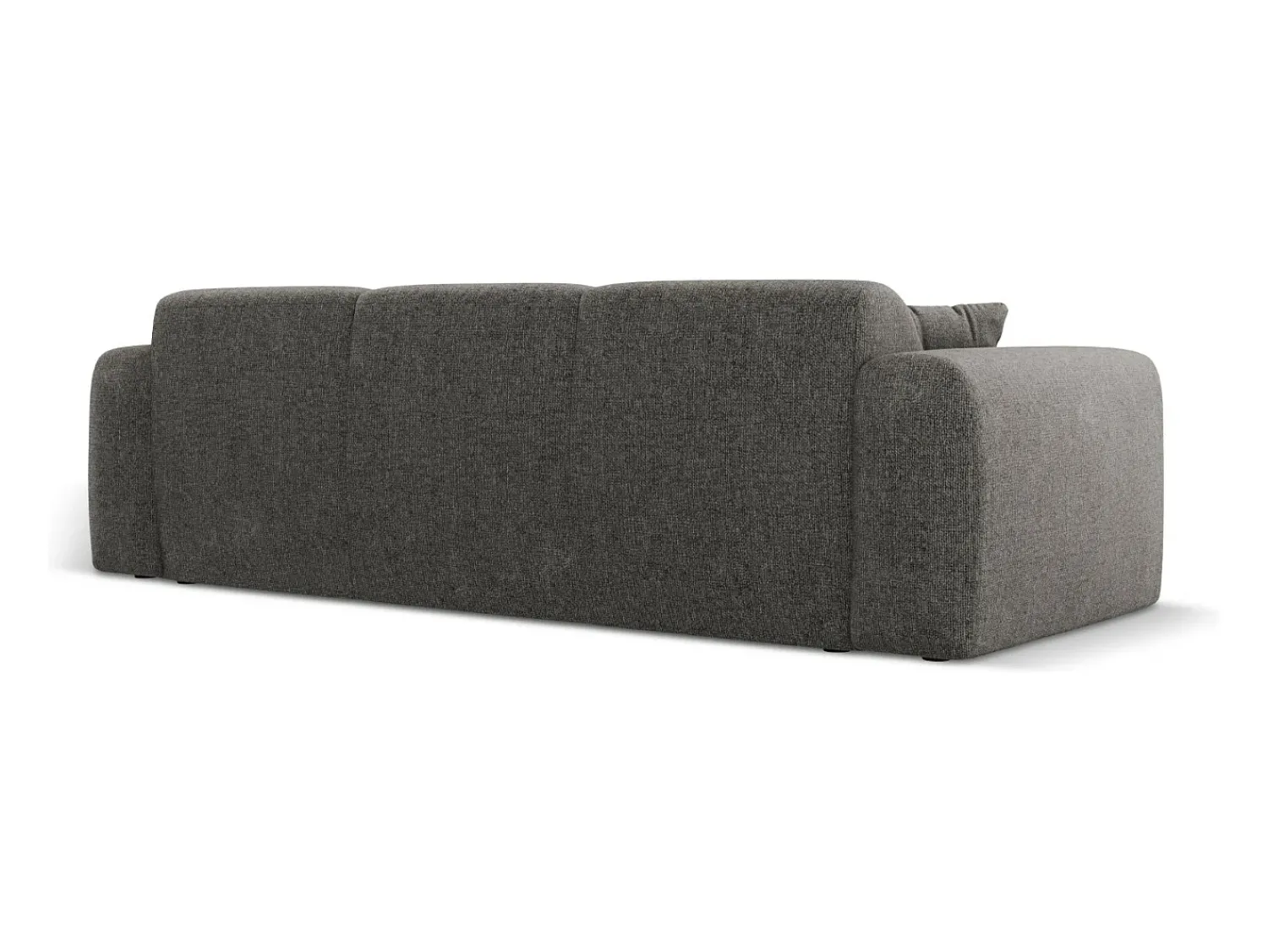 Sofá*Cosmopolitan Design - Sofá "Nolio" 3 lugares em tecido chenille cinza - 235x95x72cm Cinzento