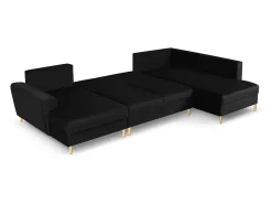 Sofá|Cosmopolitan Design - Sofá panorâmico convertível em linha reta com caixa de arrumação