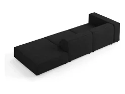 Cosmopolitan Design - Sofá direito "Arendal" 4 lugares em tecido chenille com efeito canelado - 262x102x70cm^ Sofá