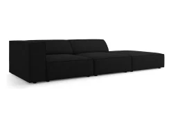 Cosmopolitan Design - Sofá direito "Arendal" 4 lugares em tecido chenille com efeito canelado - 262x102x70cm^ Sofá