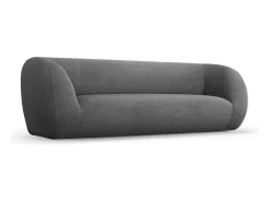 Hot Cosmopolitan Design - Sofá "Essen" 3 lugares em tecido bouclé cinza escuro - 230x95x86cm Cinza antracite