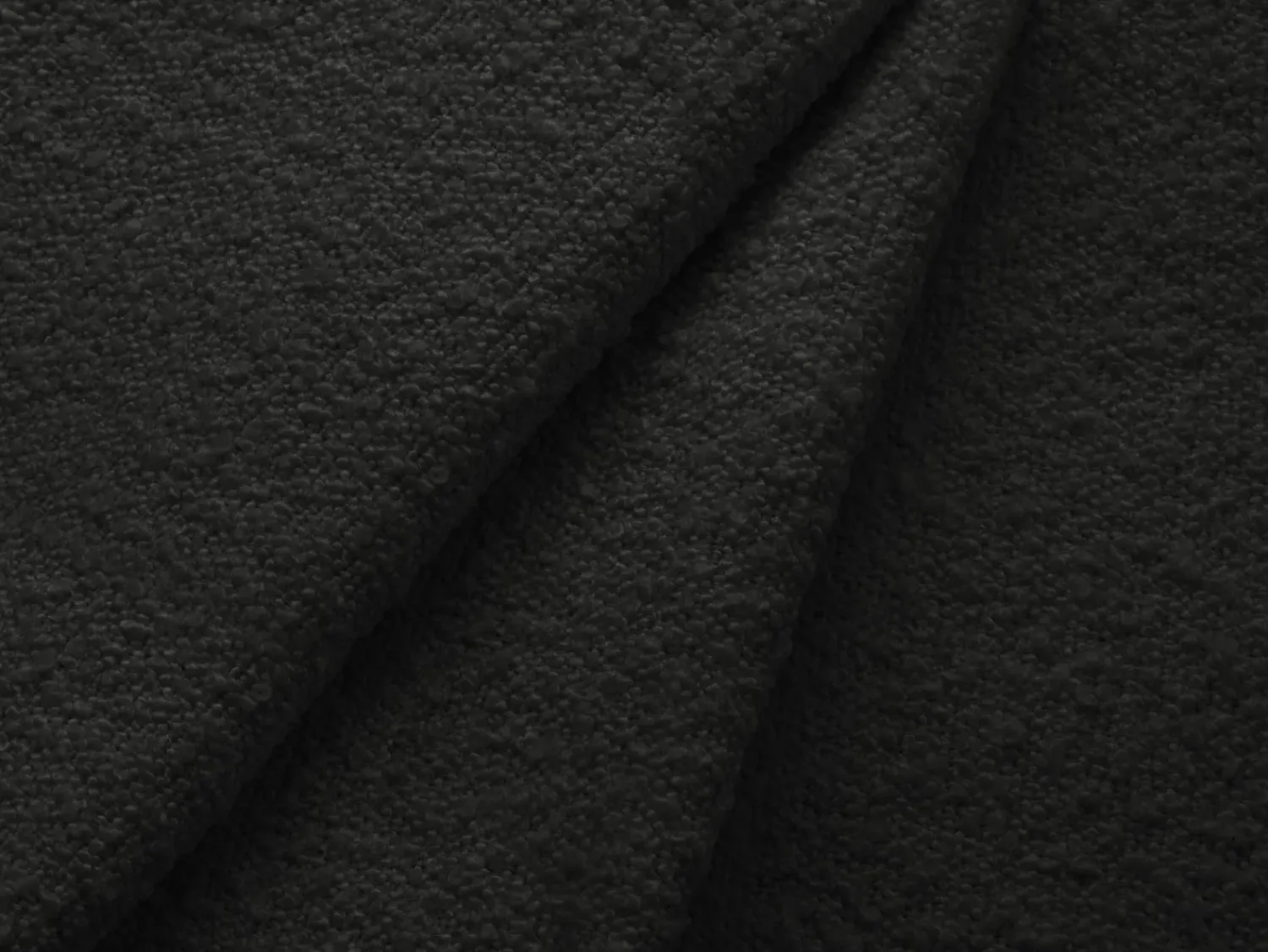 Clearance Cosmopolitan Design - Sofá de canto esquerdo "Vienna" 6 lugares em tecido bouclé - 275x185x95cm Preto