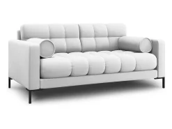 Sofá*Cosmopolitan Design - Sofá "Bali" 2 lugares em tecido estrutural cinza claro - 152x92x75cm Cinzento claro