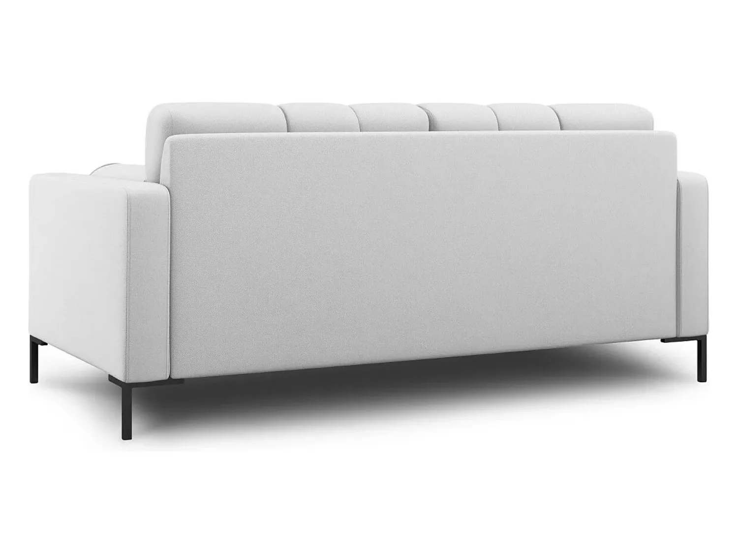 Sofá*Cosmopolitan Design - Sofá "Bali" 2 lugares em tecido estrutural cinza claro - 152x92x75cm Cinzento claro