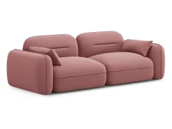 Sofá*Cosmopolitan Design - Sofá modular "Sydney" 3 lugares em veludo salmão - 230x90x70cm Rosa claro