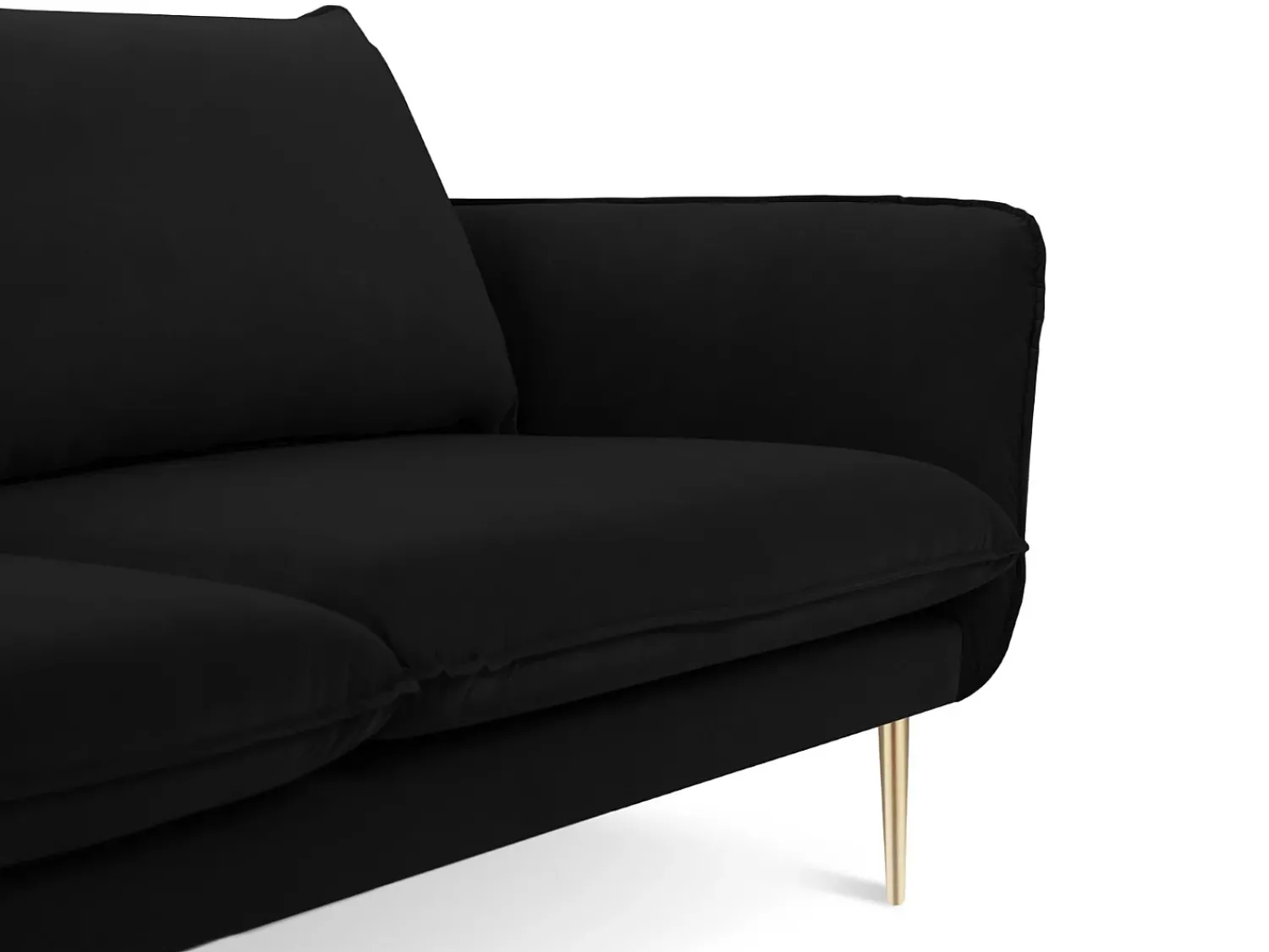 Sofá|Cosmopolitan Design - Sofá "Vienna" 2 lugares em veludo - 160x92x95cm Preto