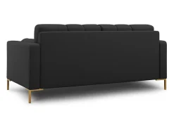 Sofá|Cosmopolitan Design - Sofá "Bali" 2 lugares em tecido estrutural cinza escuro - 152x92x75cm Cinza antracite