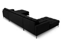Cosmopolitan Design - Sofá panorâmico "Bali" 7 lugares em tecido estrutural - 383x185x75cm^ Sofá