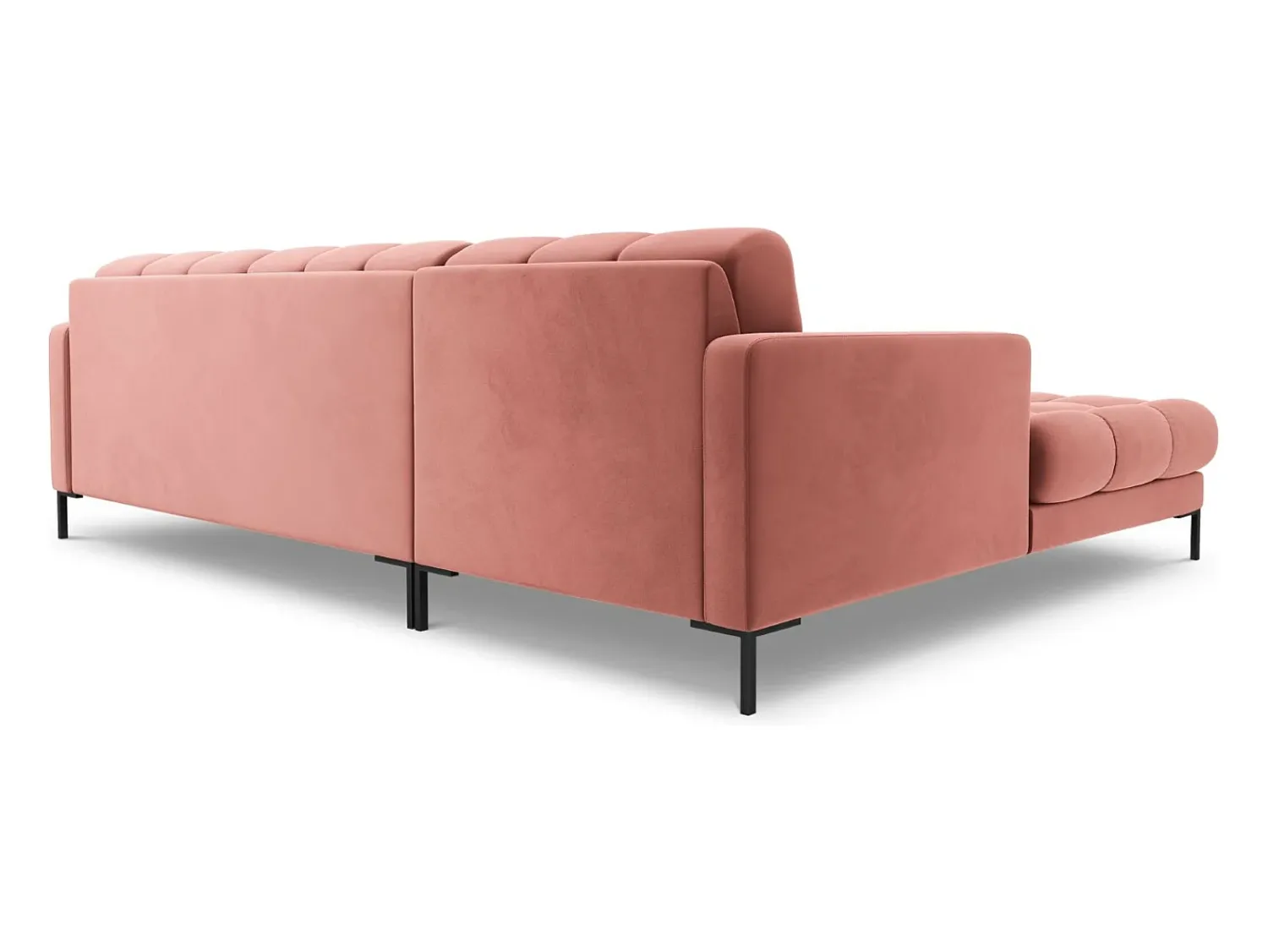 Cosmopolitan Design - Sofá de canto esquerdo "Bali" 5 lugares em veludo - 293x185x75cm^ Sofá