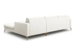 Sofá|Cosmopolitan Design - Sofá de canto direito "Bali" 5 lugares em tecido estrutural claro - 293x185x75cm Bege